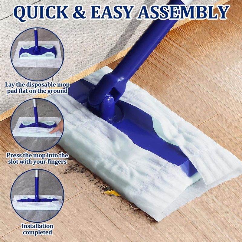Uoxmiy 60 Pcs Disposable Dusting Cloths, Dry Sweeping Cloths Pads