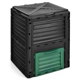 Costway Large Outdoor Compost Bin 80 Gal for Kitchen Waste & Garden Scraps