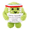 Positive Tennis Ball, Cute Funny Crochet Inspirational Tennis Ball