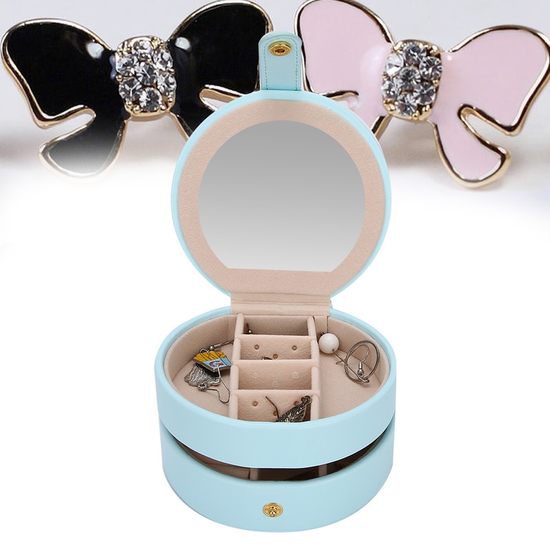 Jewelry Box PU Portable Multi Functional Jewelry Ring Earrings Storage