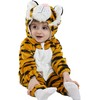 COSLAND - Mameluco unisex de franela para bebé, Tigre, 12-18