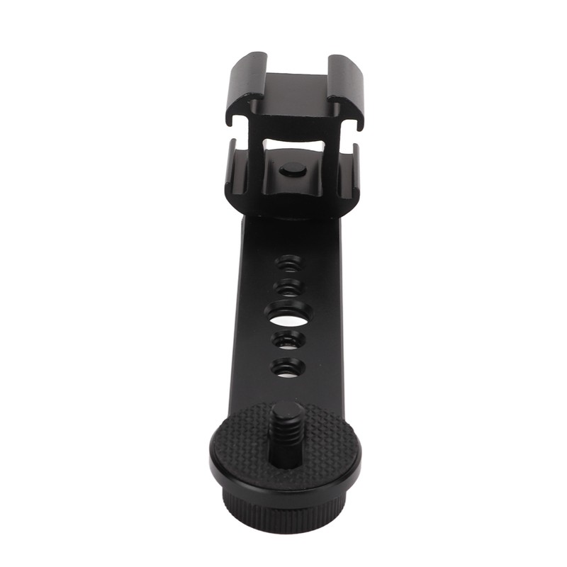 Triple Cold Shoe Extension Bracket Aluminium Alloy Microphone Stand Mount