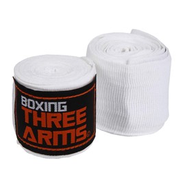 THREE ARMS Boxing Vantage Gloves for Kids (Set of 2 / 270 cm / White) Elastic Type