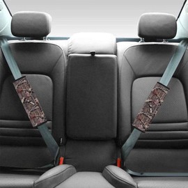 LedBack 2 Pack Car Seat Belt Covers for Cars for Women Camo Forest Seatbelt Pads Protector, Soft Comfort Seat Belt Shoulder Strap Cover Auto Accessories Decor