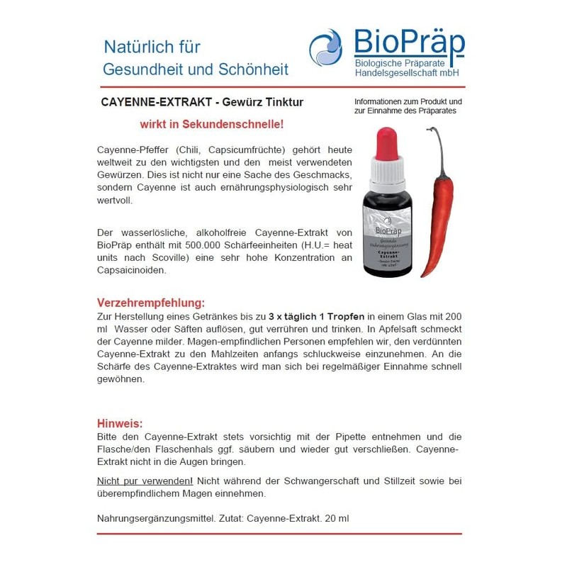 Cayenne Extract Tincture