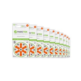 ParsTek Hearing Aid Batteries | Size 13 | Zinc-Air & Mercury Free | Long Lasting | Child Resistant Packaging | 1.45V | 60 Batteries