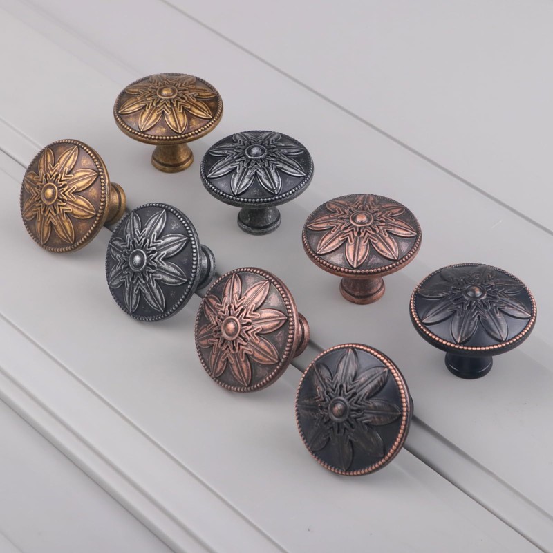 Xlroaafs 10 Pack Vintage Copper Cabinet Hardware Knobs Antique Drawer