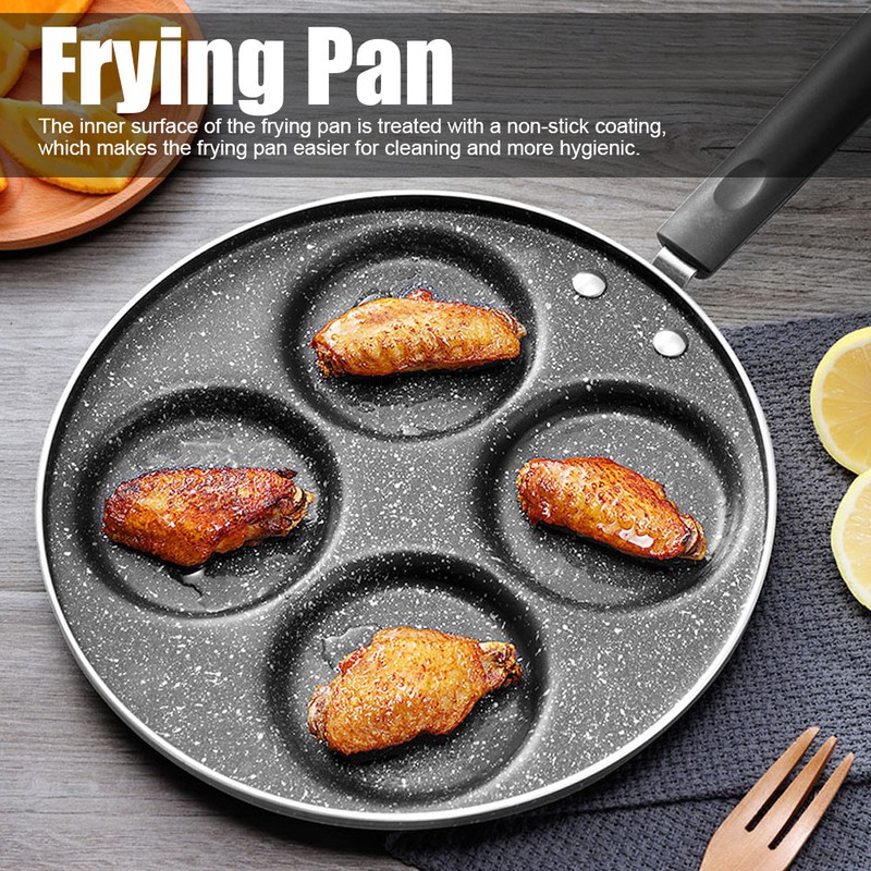 4 Holes Non Stick Coating Frying Pan Home Kitchen Cookware