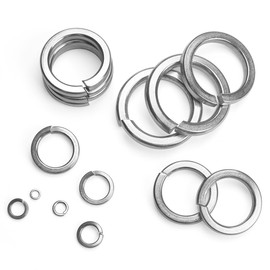 FOMGIIN Pack of 100 Spring Washers M3, DIN 127 Spring Washers Shape B according to Spring Ring Smooth, A4 V4A 304 Stainless Steel Spiral Spring Washers Washers Spring Washers Spring Washer Snap Ring