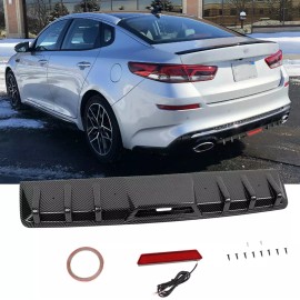 GOODFITMENT Rear Bumper Diffuser Spoiler Lip LED Tail Brake Stop Light For KIA Forte Optima