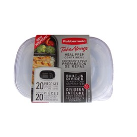 Rubbermaid TakeAlongs Divided Base Container Black, Set of 10 (2030326)