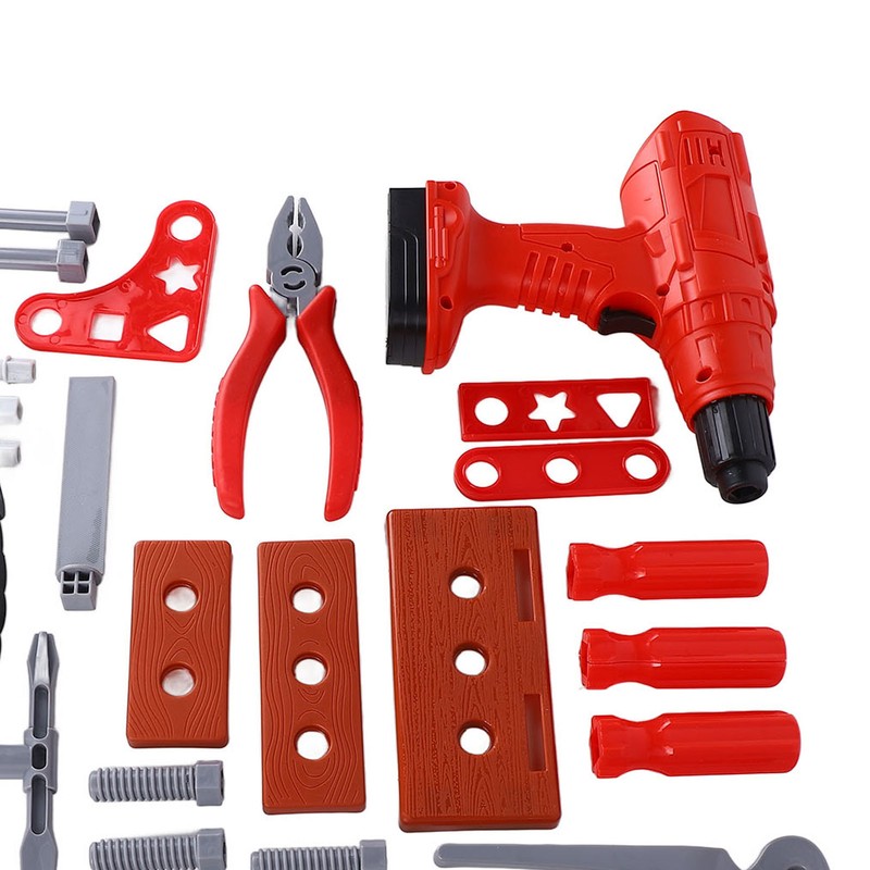 42pcs Kids Simulation Repair Tool Set Hammer Wrench Electric Drill