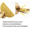 WINGONEER 50PCS Yellow Sanding Disc Pads, 5" 8 Hole Loop
