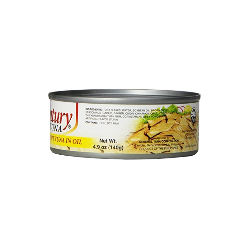 Century Tuna Flaked Light Tuna in Oil | High in