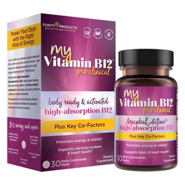 Purity Products MyVitamin B-12 ProClinical Melt Methylcobalamin B12 - Vitamins B6, D3, Folic Acid, Biotin + More - High Absorption MecobalActive B 12-30 Melting Tablets (1)