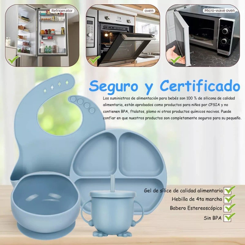 Lostrain Set De Alimentación Para Bebé Plato Bebé Vajilla De