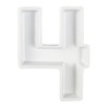 Ivy Lane Design Ceramic Dish Tray, Number 4, White