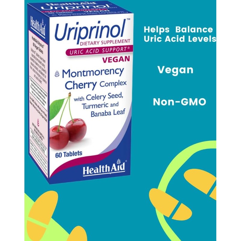 HealthAid Uriprinol® 60 Tablets – Twice‑Daily Antioxidant Uric Acid Cleanse