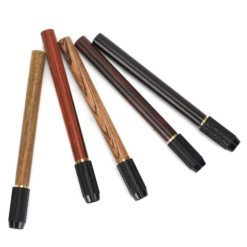 Rosewood Pencil Extender Holder Detachable Rotating Lengthener Stationery Supplies5Pcs