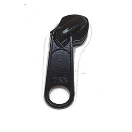 Package of Seven (7) Metal Slider with Single Pull for #5 Coil YKK Zipper, Black