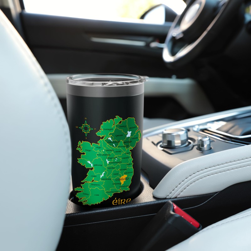 Carlow Ireland Eire Irish Travel Guide Map Stainless Steel Insulated