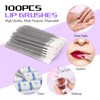 BAMTTOO 300pcs Eyelash Extension Supplies Kit Disposable Lash Spoolies Brush