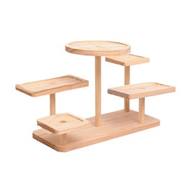 Snblzhef Wood Display Riser Cabinet Organizer Shelf Stand for Desktop for Dolls Collection Flower Pot Dessert Cupcake Party