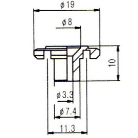 Bass guitar string tree retainer in gold 10mm high