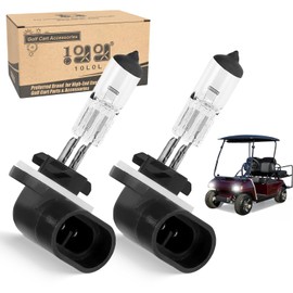 10L0L Golf Cart Headlight Bulb 12V 37W Super Bright Halogen Headlight Bulb for EZGO 1994-up, Club Car DS 1999-up, Club Car Precedent 2004-up, 2 Pack