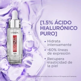 Kit cido Hialurnico LOral Paris Serum Facial  Crema Hidratante de Da  Contorno de Ojos  Crema Hidratante de Noche                                     