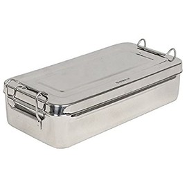 GIMA 26670 Stainless Steel Box with Handle, 25 cm x 12.5 cm x 4.6 cm