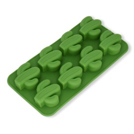 Fewo 8-Cavity Cactus Ice Cube Tray, Food-grade Silicone Mold for Chocolate, Candy, Cookie, Fondant, Jello, Mini Soap, Baking, Bath Bomb, Candle