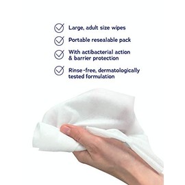 Dymacare DYMACARE 5 in 1 Continence Care Wipes | Adult Scented Premium Disposable Incontinence Cloths | Skin Cleansing Wipes with Barrier Protection (6 Packs (60 Wipes in Total))
