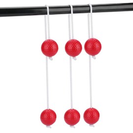 EMUKOEP 2 Colors 3 Pairs Ladder Golf Ball Throwing Bolas Set Replacement Sports Balls (Red)