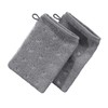 Möve Quadretti Walk Terry Wash Mitt Pack of 2 Grey
