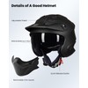 ILM Open Face Motorcycle 3/4 Half Helmet for Dirt Bike