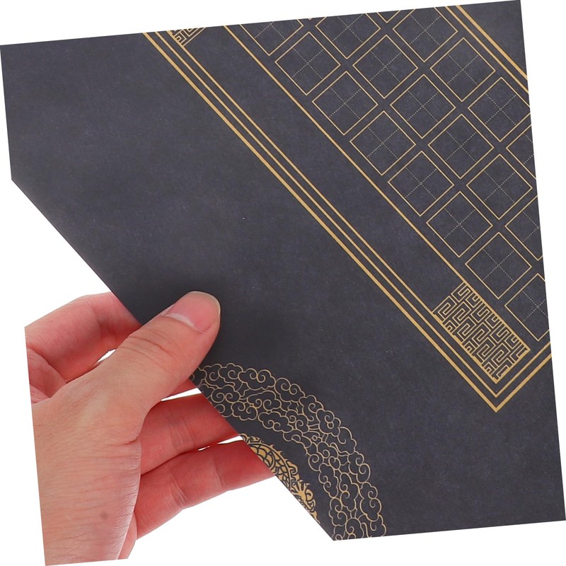 FUNOMOCYA Paper Calligraphy Notebook 100 Sheets Black for Chinese Characters