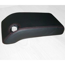 RedlineGoods armrest Cover - Type 3 Compatible with Jeep Wrangler TJ 1997-06. Tailor Made - not Universal. Genuine top-Grade Italian Black Suede (Alcantara) with Silver Thread