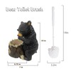 BGBWBFBR Whimsical Black Bear Toilet Brush Holder Set - Unique