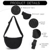 BESMART Small Nylon Crescent Crossbody Bag for Women Men Trendy,