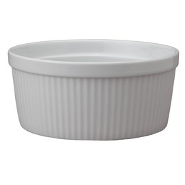 HIC Souffle, Fine White Porcelain, 7.5-Inch, 48-Ounce, 1.5-Quarts Capacity