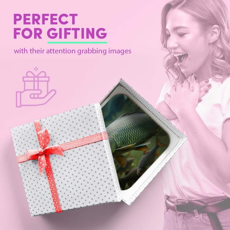 1 x Square MDF Fridge Magnet - Wild Common Carp