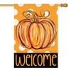 AVOIN colorlife Fall Pumpkin House Flag 28x40 Inch Double Sided