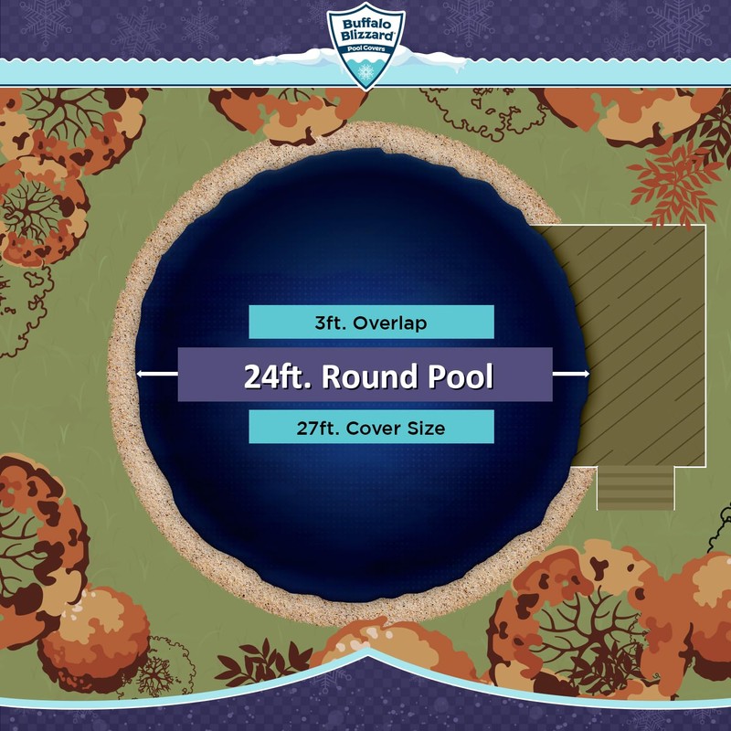 Buffalo Blizzard Deluxe 24 ft Round Winter Pool Cover |