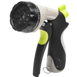 CXRCY Garden Hose Nozzle Spray Nozzle,10 Watering Patterns Metal Heave Duty Water Nozzle,High Pressure Nozzle Sprayer For Watering Plants, Cleaning, Car Wash and Showering Dog & Pets