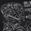 style3 Millennium Falcon Blueprint Men's T-Shirt - 3xl