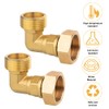 Pack of 2 Brass Movable Screw Connections, 1 Inch Female