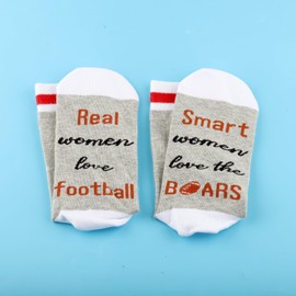 PWHAOO 1 Pair Football Socks Football Club Gift Real Women Love Football Socks Women Football Gift Football Lover Gift, Women Football B Socks, One Size