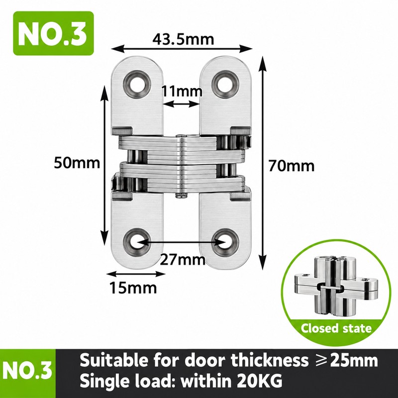 Heavy Duty Invisible Door Hinge – Stainless Steel Concealed Hinge