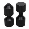 Two Hole Pins Set, Pack of 2 Black 1‑1/8in Two